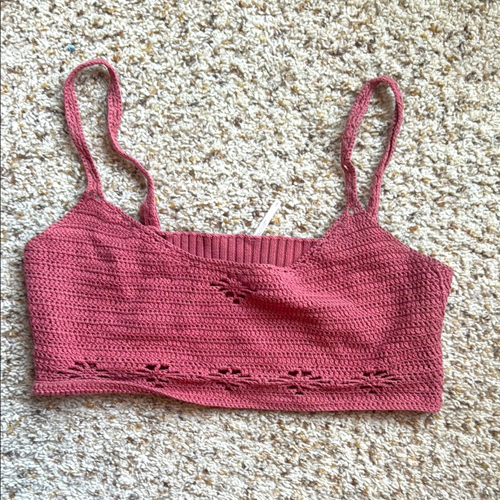 Crochet Pink Crop Top